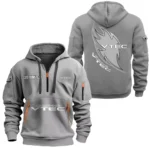Modified Coupe Hoodie Half Zipper, All Over Print Hoodie Gift For Modified Coupe Enthusiasts CAR170 - Gray