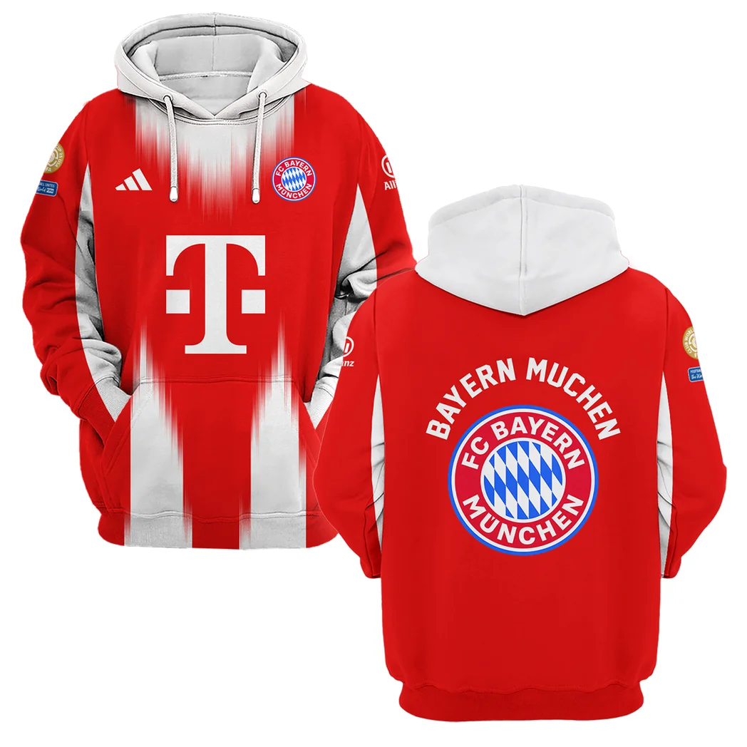 Weiß-Roter Fußball Hoodie, Limited Edition Biker Hoodie HVN1059BM