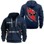 Hoodie Half Zipper Exclusive Logo Gift For Off-Road Truck Enthusiasts CAR170 - Navy