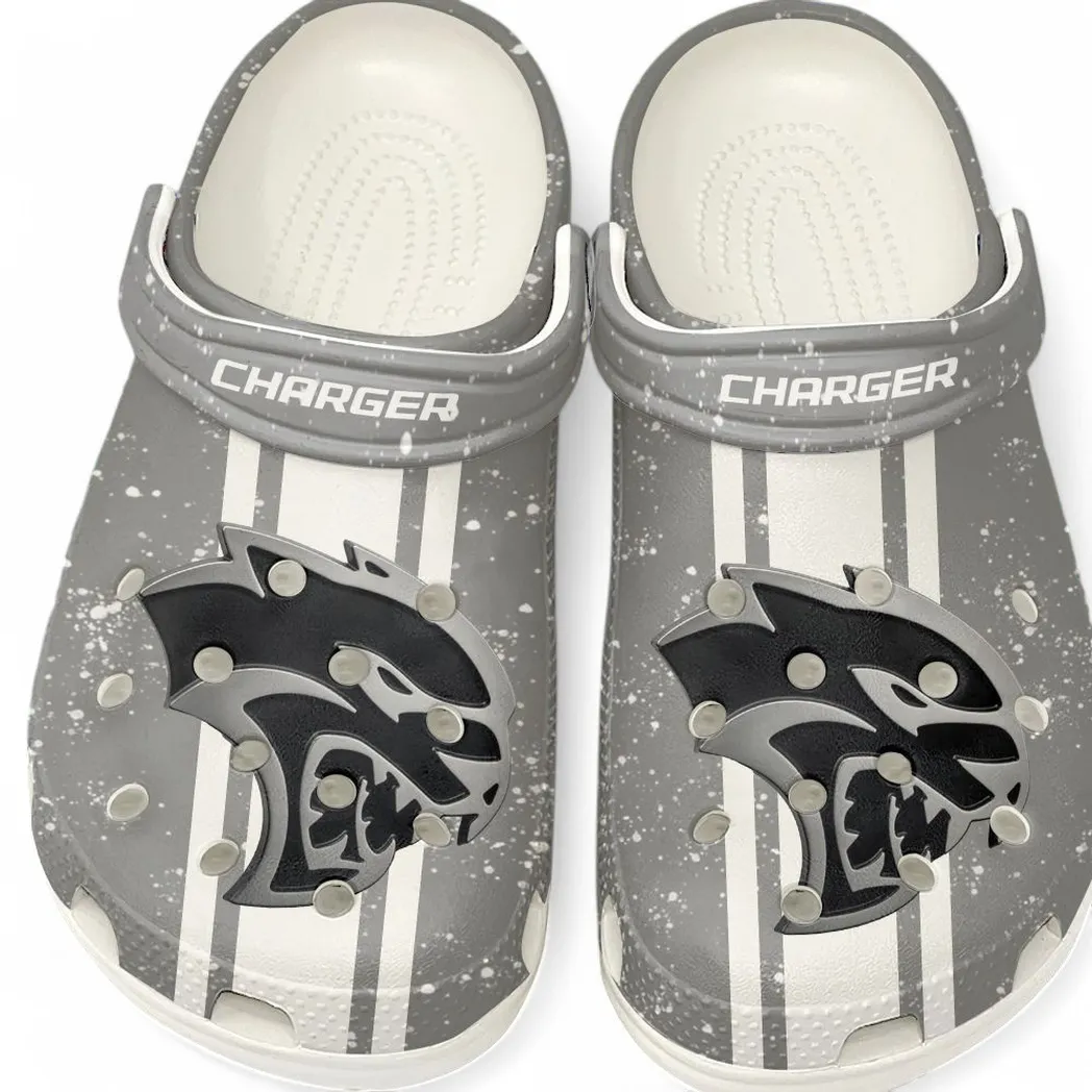 White Custom Classic Muscle Car All Over Print Clog, Car Culture Inspired Footwear Gift for Men and Women CAR620