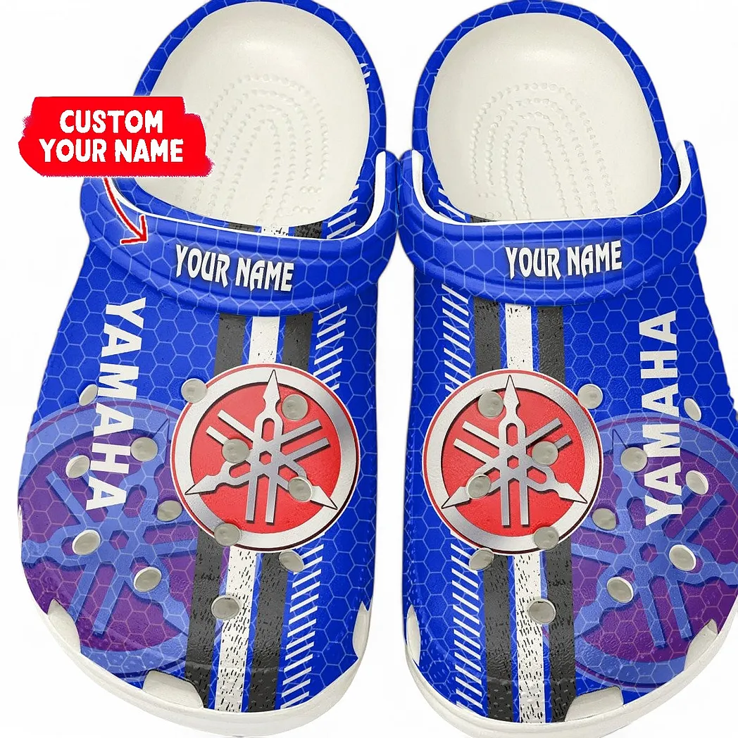 White Custom Touring Motorcycle All Over Print Clog, Car Culture Inspired Footwear Gift for Men and Women CAR820