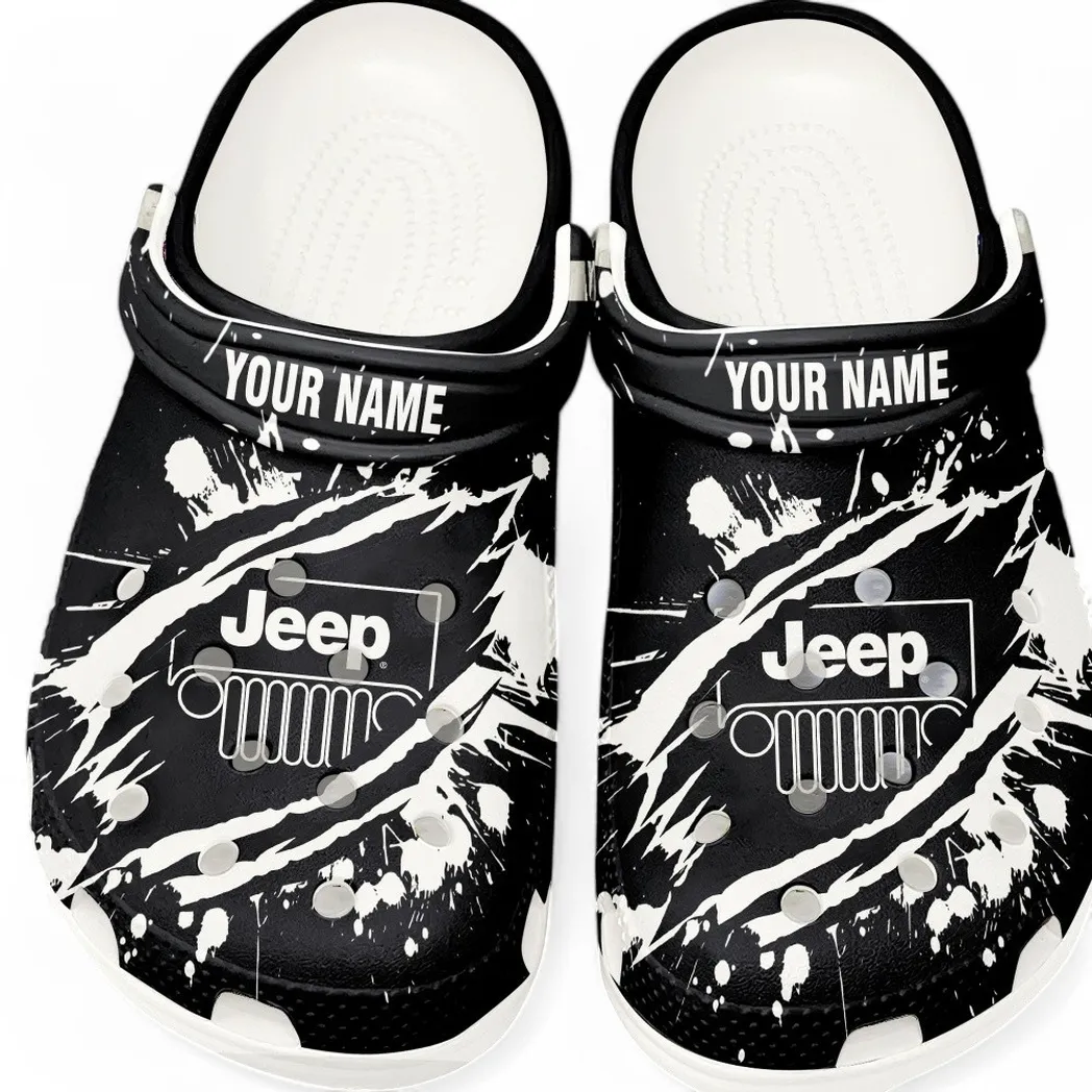 White Edition Adventure Utility Vehicle Inspired All Over Print Clog, Perfect Gift Footwear for Automotive Enthusiasts CAR560