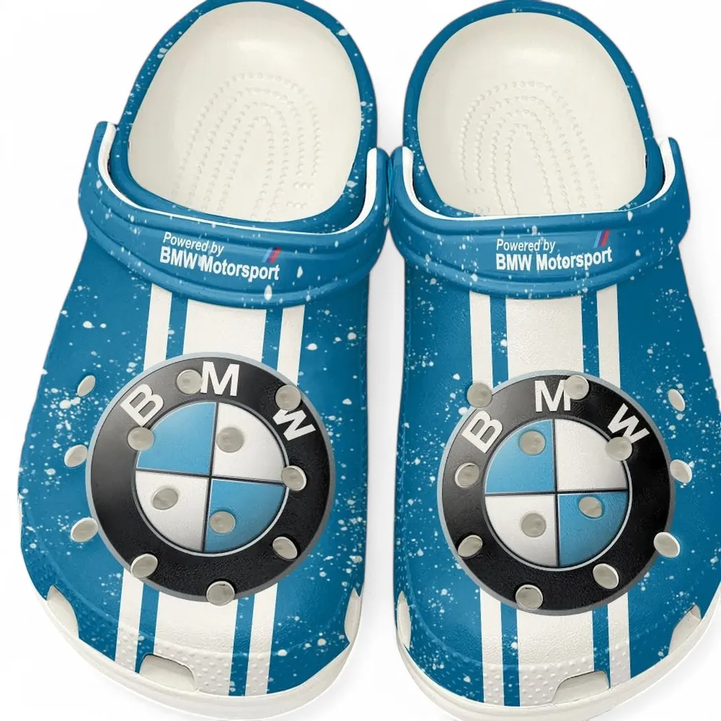 White Edition Grand Touring Coupe Inspired All Over Print Clog, Perfect Gift Footwear for Automotive Enthusiasts CAR620