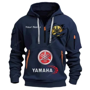 Hoodie Half Zipper Exclusive Logo Gift For Dual-Sport Bike Enthusiasts CAR113 - Navy