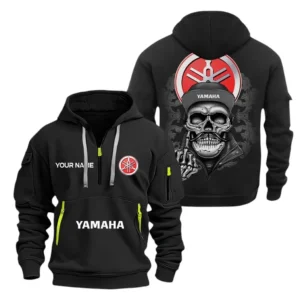 Hoodie Half Zipper Exclusive Logo Gift For Touring Motorcycle Enthusiasts CAR166 - Black