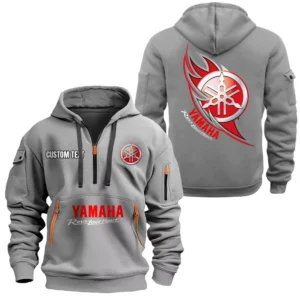 Two-Wheeler Hoodie Half Zipper, All Over Print Hoodie Gift For Two-Wheeler Enthusiasts CAR170 - Gray