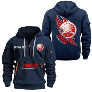 Hoodie Half Zipper Exclusive Logo Gift For Road Motorcycle Enthusiasts CAR170 - Navy