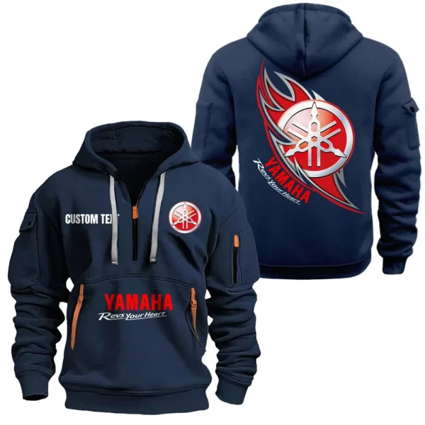 Hoodie Half Zipper Exclusive Logo Gift For Road Motorcycle Enthusiasts CAR170 - Navy