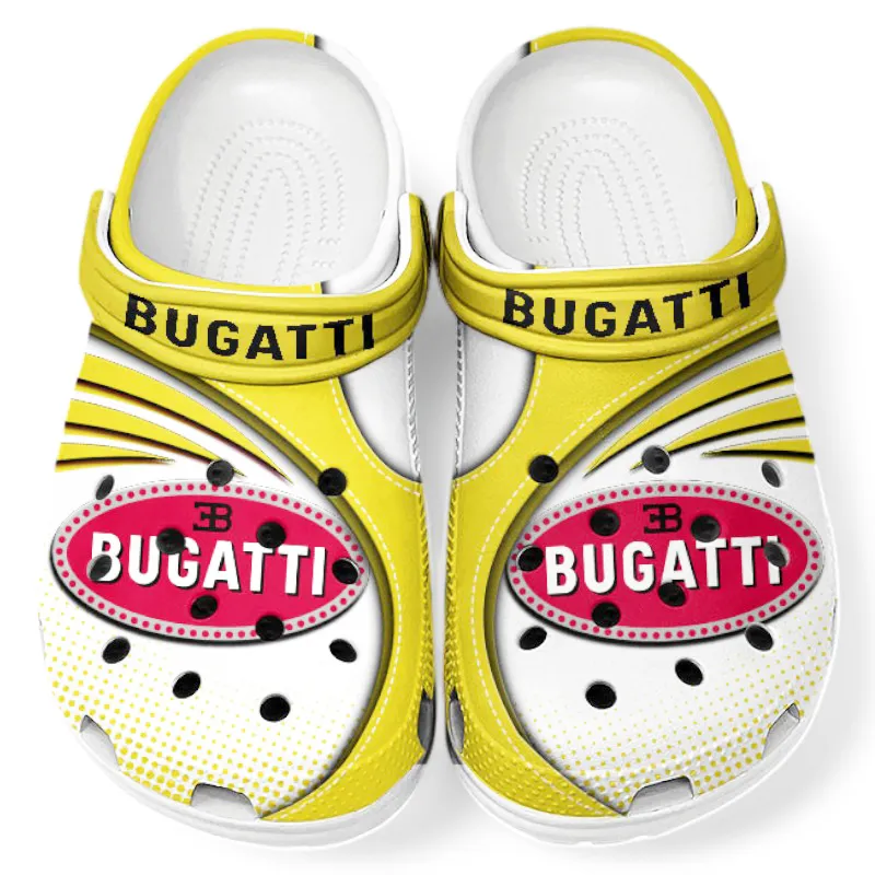 Yellow Custom Exotic Automobile All Over Print Clog, Car Culture Inspired Footwear Gift for Men and Women CAR181