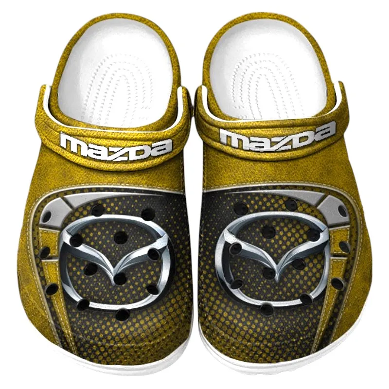 Yellow Custom Mid-Size Sedan All Over Print Clog, Car Culture Inspired Footwear Gift for Men and Women CAR177
