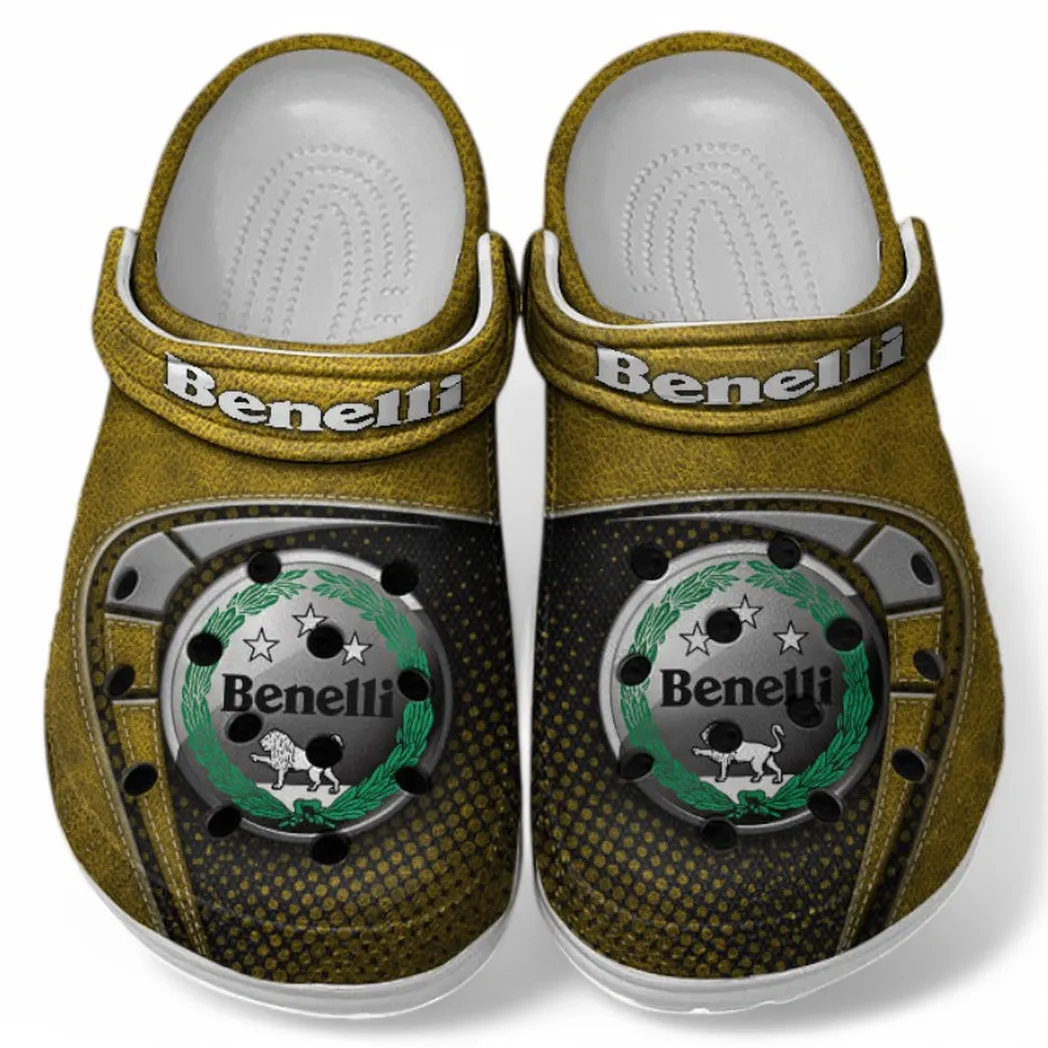 Yellow Custom Naked Motorcycle All Over Print Clog, Car Culture Inspired Footwear Gift for Men and Women CAR183