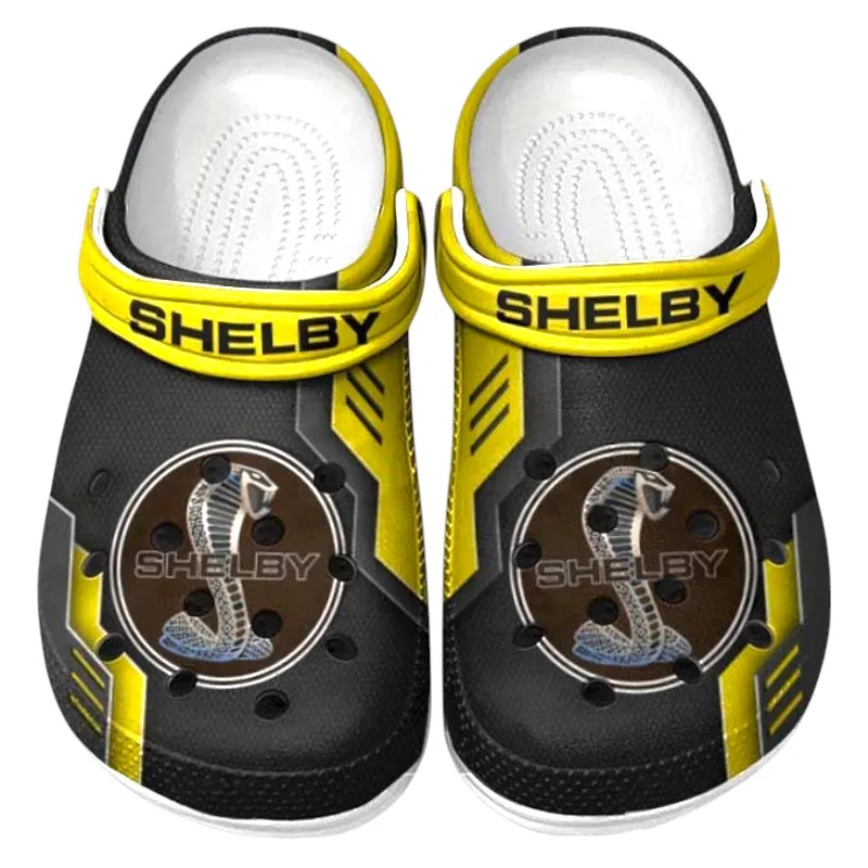 Yellow Custom Street Racer Vehicle All Over Print Clog, Car Culture Inspired Footwear Gift for Men and Women CAR185