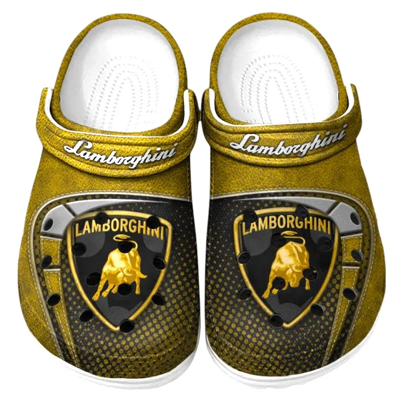 Yellow Custom Track-Ready Supercar All Over Print Clog, Car Culture Inspired Footwear Gift for Men and Women CAR177