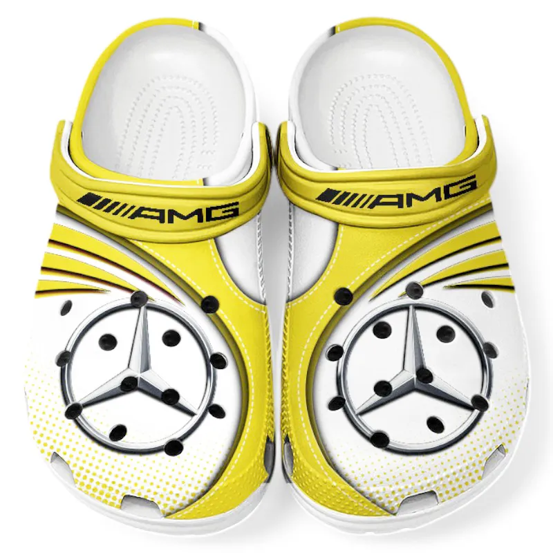 Yellow Edition Track-Ready Auto Inspired All Over Print Clog, Perfect Gift Footwear for Automotive Enthusiasts CAR181