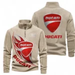 Sleek Superbike Hoodie, Half-Zip Hoodie for Street Riders CAR501 - Light Khaki