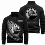 Road Beast Hoodie, Half-Zip Hoodie with Motorsport Vibes CAR501 - Black