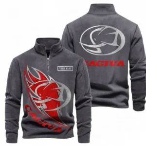 Track-Ready Motorcycle Hoodie, Half-Zip Hoodie with Motorsport Vibes CAR501 - Dark Gray
