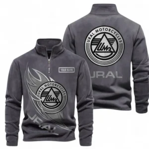 Off-Road Bike Hoodie, Half-Zip Hoodie for Auto Enthusiasts CAR501 - Dark Gray