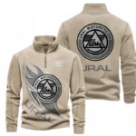 Rugged Bike Hoodie, Half-Zip Hoodie for Street Riders CAR501 - Light Khaki