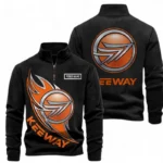 Agile Scooter Hoodie, Half-Zip Hoodie for Street Riders CAR501 - Black