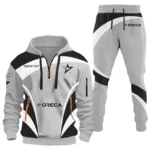 Racing Car Hoodie Half Zip x Sweatpants Set, Ride-Inspired Half-Zip Hoodie Set CAR514100925013