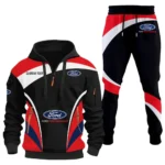 Durable Spirit Hoodie Half Zip x Sweatpants Set, Ride-Inspired Half-Zip Hoodie Set CAR514100925017