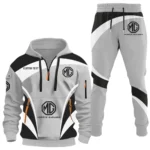 Performance Car Hoodie Half Zip x Sweatpants Set, Sporty Auto-Inspired Tracksuit CAR514100925024
