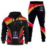 Utility Auto Hoodie Half Zip x Sweatpants Set, Street-Ready Automotive Tracksuit CAR514100925028