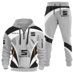 Small SUV Hoodie Half Zip x Sweatpants Set, Custom Car Enthusiast Outfit CAR514100925029