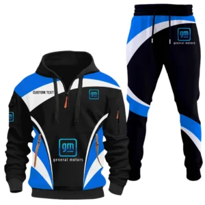 Motor Vehicle Maker Hoodie Half Zip x Sweatpants Set, 3D Printed Driver's Outfit CAR514100925030