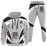 High-Performance Car Hoodie Half Zip x Sweatpants Set, Street-Ready Automotive Tracksuit CAR514100925032