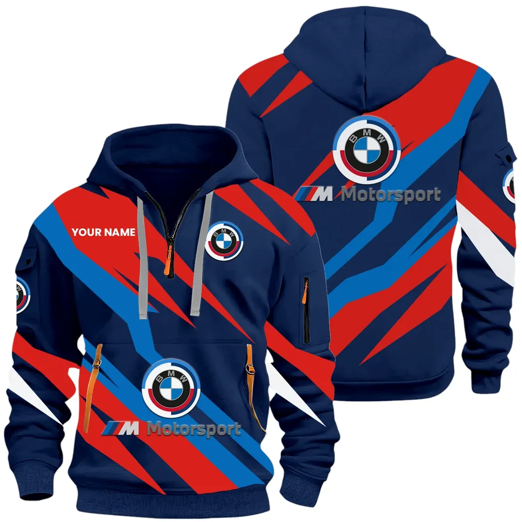 Racing Coupe Hoodie Half Zip x Sweatpants Set, Garage Life 3D Hoodie Set CAR514100925047 - Image 2