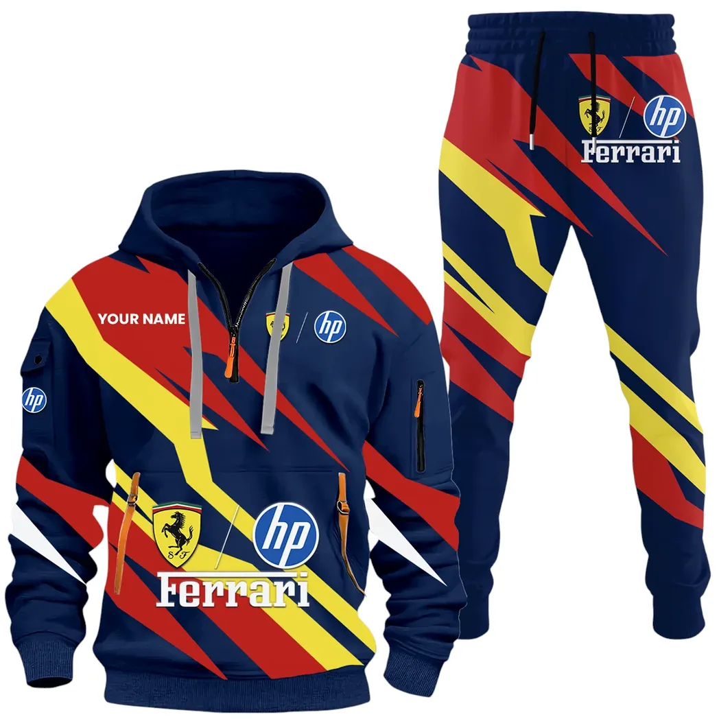 Racing Legend Hoodie Half Zip x Sweatpants Set, Engineered Driver's Hoodie Outfit CAR514100925050
