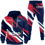 Vintage Ride Hoodie Half Zip x Sweatpants Set, Ride-Inspired Half-Zip Hoodie Set CAR514100925052