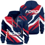 Vintage Ride Hoodie Half Zip 3D Print, Sporty Urban Comfort Hoodie CAR514100925052