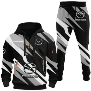 Sport Hatchback Hoodie Half Zip x Sweatpants Set, Bold Automotive 3D Hoodie Set CAR514100925058