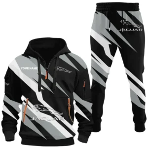 High-End Sedan Hoodie Half Zip x Sweatpants Set, Street-Ready Automotive Tracksuit CAR514100925066