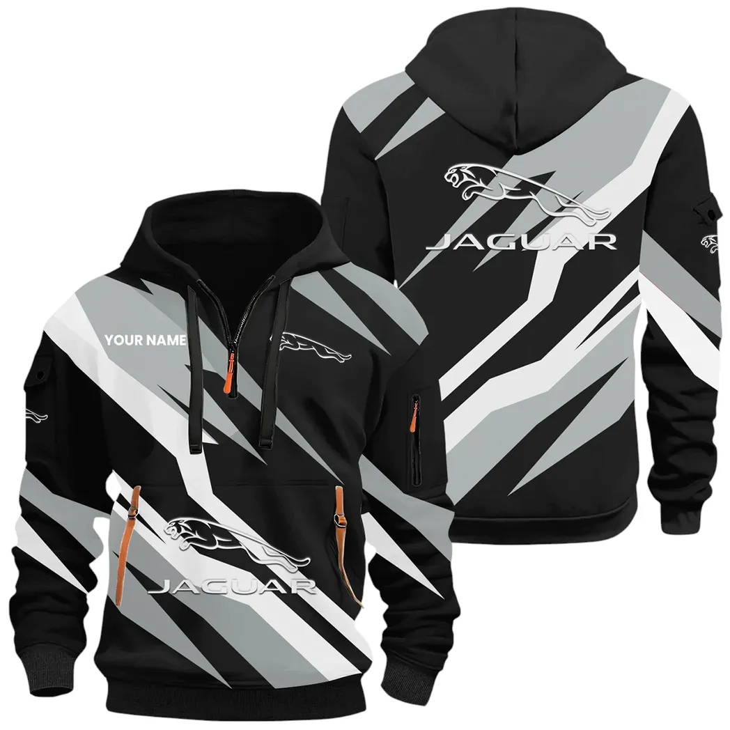 High-End Sedan Hoodie Half Zip x Sweatpants Set, Street-Ready Automotive Tracksuit CAR514100925066 - Image 2