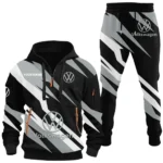 Compact Vehicle Hoodie Half Zip x Sweatpants Set, Sporty Auto-Inspired Tracksuit CAR514100925070