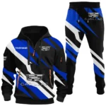 Elegant Touring Car Hoodie Half Zip x Sweatpants Set, Automotive Streetwear Hoodie Set CAR514100925071
