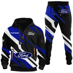 Pickup Legend Hoodie Half Zip x Sweatpants Set, Custom 3D Automotive Tracksuit Set CAR514100925073
