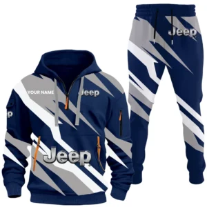 Open-Top SUV Company Hoodie Half Zip x Sweatpants Set, High-Performance Driver Tracksuit CAR514100925077