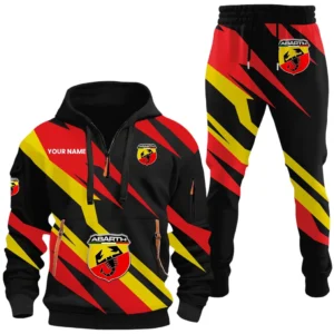 Performance Car Hoodie Half Zip x Sweatpants Set, Sporty Auto-Inspired Tracksuit CAR514100925079