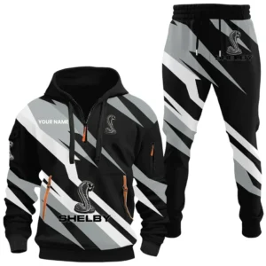 Power Coupe Hoodie Half Zip x Sweatpants Set, Classic Gearhead Hoodie Set CAR514100925087