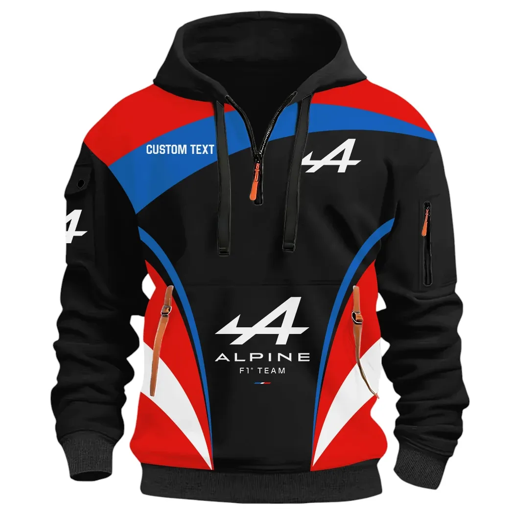 Sports Car Hoodie Half Zip 3D Print, Sporty Urban Hoodie Style CAR514100925089 - Image 2