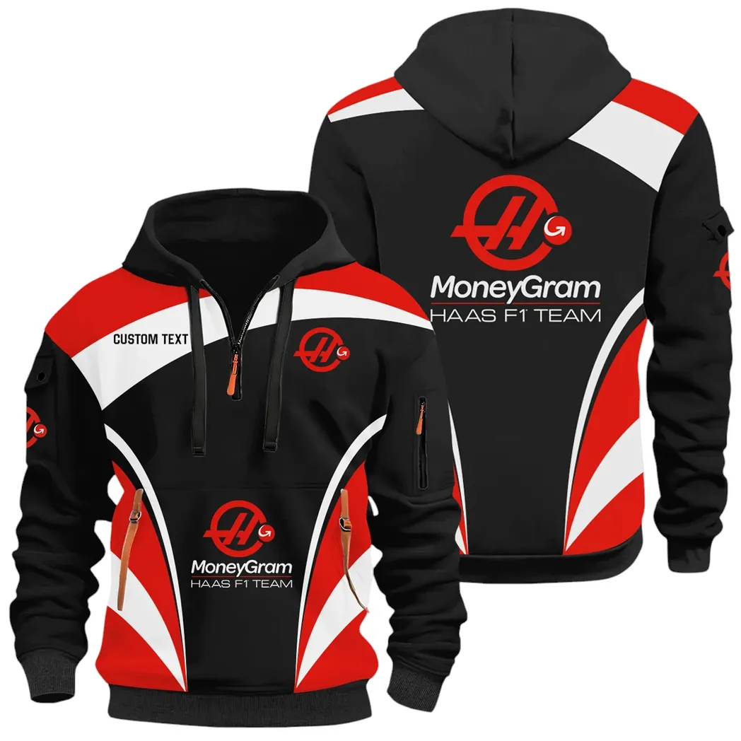 Racing Car Hoodie Half Zip 3D Print, Lightweight & Casual Comfort Hoodie CAR514100925090