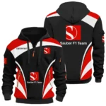 Racing Motor Hoodie Half Zip 3D Print, Rugged Casual Hoodie CAR514100925092