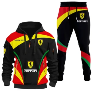 Racing Legend Hoodie Half Zip x Sweatpants Set, 3D Printed Driver's Outfit CAR514100925094
