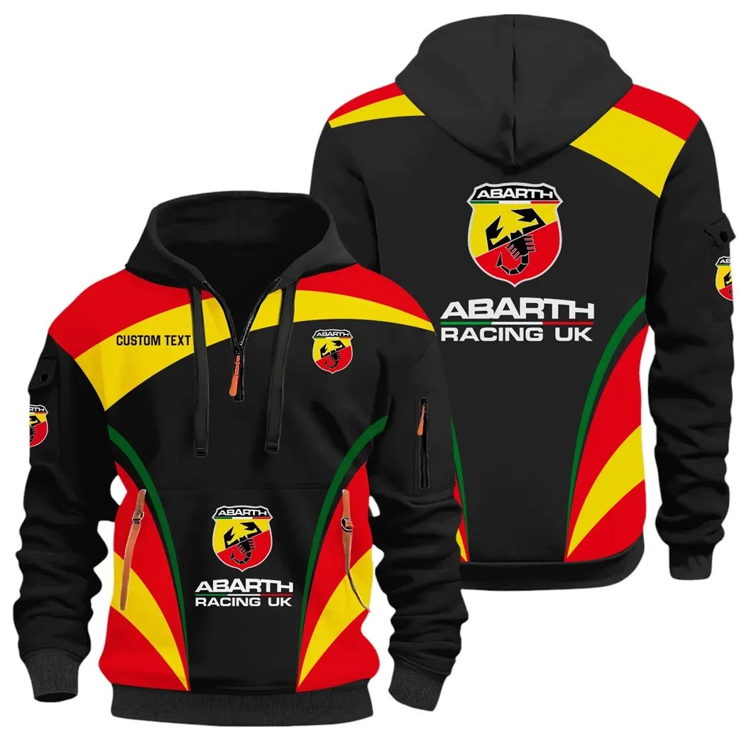 Performance Car Hoodie Half Zip 3D Print, Rugged Sporty Streetwear Hoodie CAR514100925095