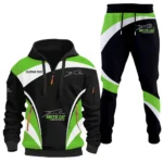 Winter Sports Vehicle Hoodie Half Zip x Sweatpants Set, Sporty Auto-Inspired Tracksuit CAR514100925097